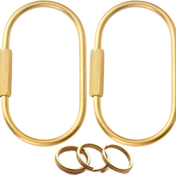 Submark Key Ring Other | Gold Brass Key Rings Purse Bag Charms For Handbags Screw Lock ...